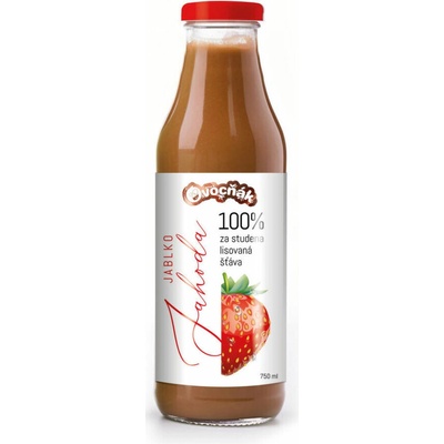 OVOCŇÁK Mušt ovocný jablko-jahoda sklo 750 ml