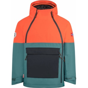 TROLLKIDS Детско ски яке Trollkids Kid's Eikedalen Jacket Ski jacket - Stormy Blue / Flame Orange / Black - размер 128 (EU) (703-6158-0416)