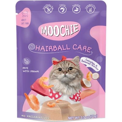Moochie Hairball Control s krevetami 70 g