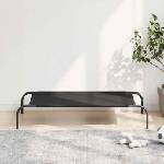 vidaXL Повдигнато легло за кучета черно 110x65x20 cm Оксфорд плат (42000839)