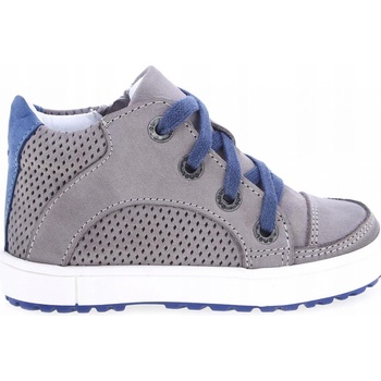 Emel dětské kožené botičky 2630B-5 šedomodrá