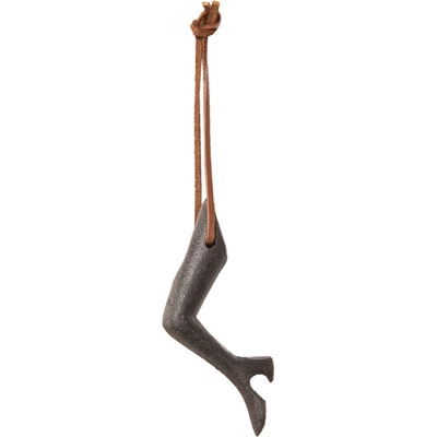 Kovový příruční otvírák na láhve ve tvaru dámské nohy s podpatkem - 3*2*10 cm - Clayre & Eef
