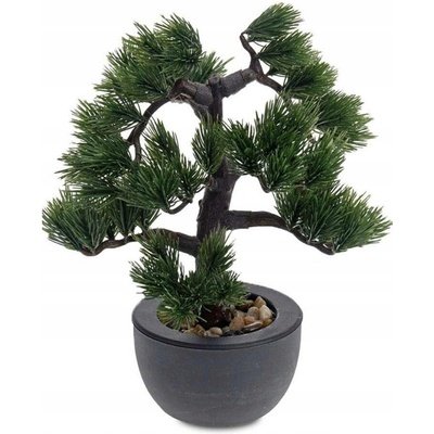 Stromek Bonsai stromek umělý 31 cm JEHLIČNATÝ v květináči Umělá květina do obýváku