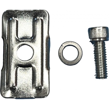 Šroub na stojánek středový + protikus hranatý Force Fe M10 stříbrný