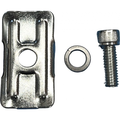 Šroub na stojánek středový + protikus hranatý Force Fe M10 stříbrný