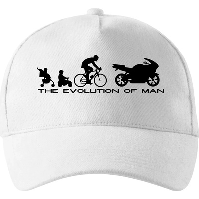 Evolution of man supersport so zahnutým šiltom a látkovou sponou Biela