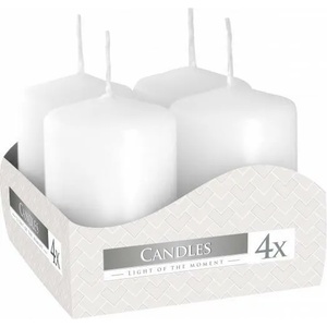 BISPOL Pillar candle white 4x60 g