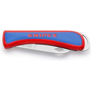 KNIPEX Сгъваем нож за електротехници, синьо-червена ръкохватка 120мм, - K162050SB (K162050SB)