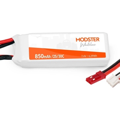 Modster LiPo baterie 2S 7,4V 850 mAh 30C JST WhiteLine