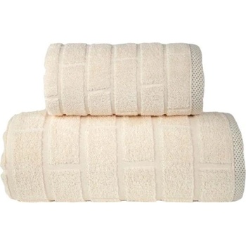 Greno Brick krémový bavlnené uteráky a osušky krémová 50 x 90 cm