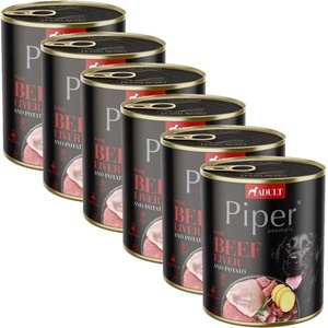 Dolina Noteci Консерва Piper Adult с говеждия черен дроб и картофи 6 x 800 г