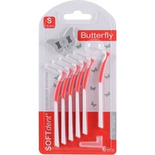 SOFTdent Butterfly mezizub. kartáček zahnutý S 6 ks