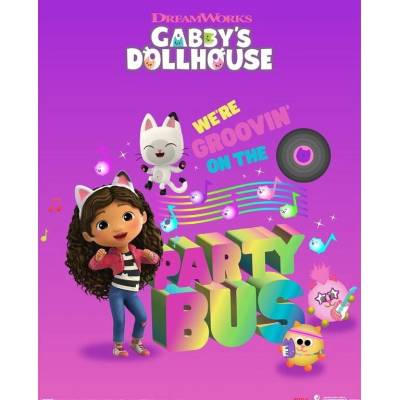 Pyramid CurePink: | Plakát Gabby's Dollhouse: Party autobus (40 x 50 cm) [MPP2501422]