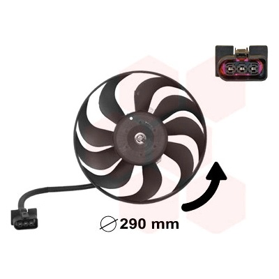 Větrák, chlazení motoru VAN WEZEL 5888745