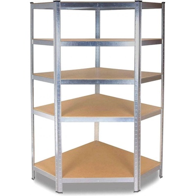 Artenat Rohový regál Magazin, 180 cm, strieborná