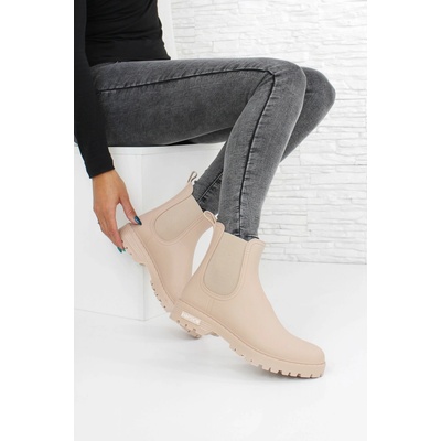 Fashion chelsea holínky U1124BE béžové – Zboží Mobilmania