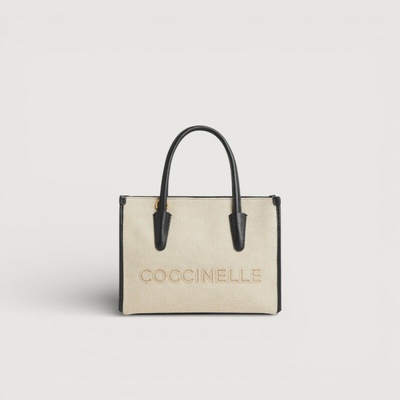Coccinelle MYRTHA26 SMALL CANVAS kabelka Natural/Noir