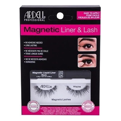 Ardell Magnetic Liner & Lash odstín Black sada magnetické řasy Wispies 1 pár + magnetická tekutá gelová linka Magnetic Liquid Liner 2,5 g – Zbozi.Blesk.cz