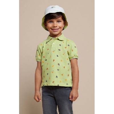 MAYORAL Детска тениска с яка Mayoral в зелено с десен (3109.5J.Mini.PPYH)