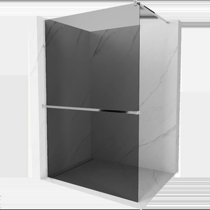 Mexen Kioto+ душ параван с рафт Walk-in 90 x 200 см, графит, хром - 800-090-121-01-40 (800-090-121-01-40)