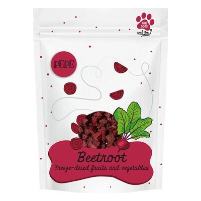 PAKA ZWIERZAKA PEPE Freeze dried lyofilizovaná zelenina cvikla pre psov 25 g