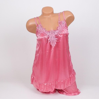 Дамска лятна пижама в цвят руж