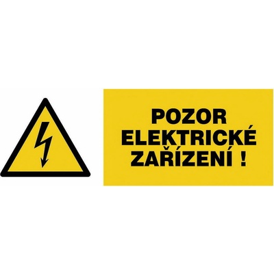 Pozor elektrické zařízení, fólie 52x148, W012-01.SJ