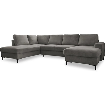 Miuform Сив разтегателен ъглов диван от рипсено кадифе (ляв ъгъл) Lofty Lilly - Miuform (1086ON16)