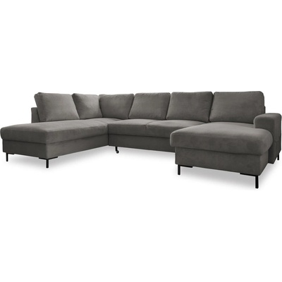 Miuform Сив разтегателен ъглов диван от рипсено кадифе (ляв ъгъл) Lofty Lilly - Miuform (1086ON16)