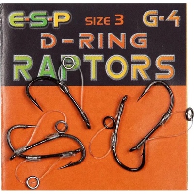 ESP Куки за Carp Fishing ESP RAPTORS D-RING G-4 HOOK - No4 / 5бр (19100014/EHDRG404)