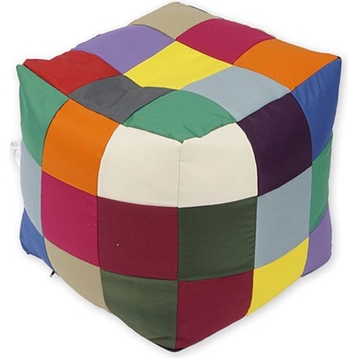 Pufrelax Пуф 80л. , Табуретка Куб - Mozaic, Пълнеж от Полистиролни перли, Цвят според складовата наличност