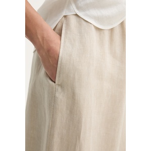 Weekend Max Mara широк дамски ленен панталон FELINO (2615131042600)