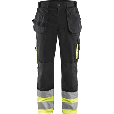 Blåkläder AB 1529 výstražné nohavice Cerná/žltá