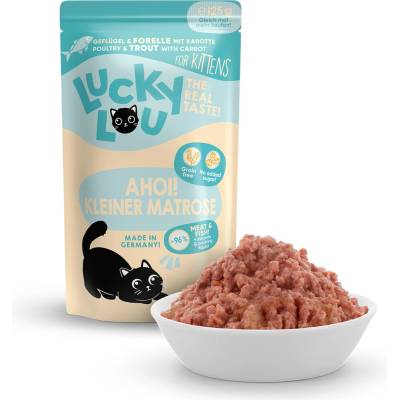Lucky Lou Lifestage Kitten s drůbežím masem a pstruhem 125 g