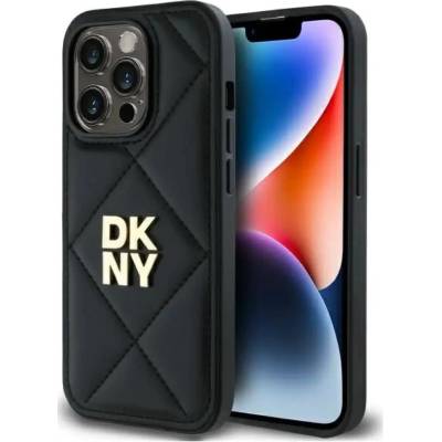 DKNY Калъф DKNY Quilted Stack Logo iPhone 14 Pro - черен (3666339260934)