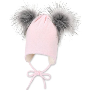 Sterntaler Детска зимна шапка с помпони Sterntaler - 47 cm, 9-12 м, розова (4702145-739) - ozone