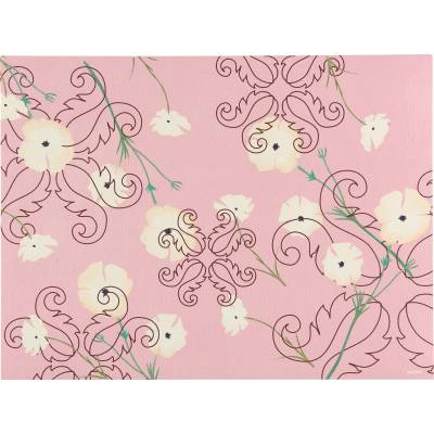 Guzzini Подложка за чинии Fusion на цветя 33 x 44 см розова (12790235)