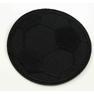 Nažehľovacia záplata - futbalová lopta - 5 cm - čierna