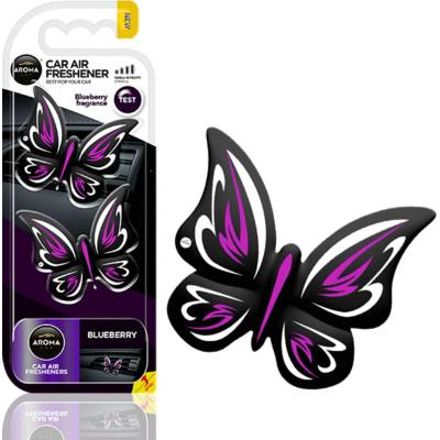 Aroma Car FANCY SHAPES BUTTERFLY Blueberry