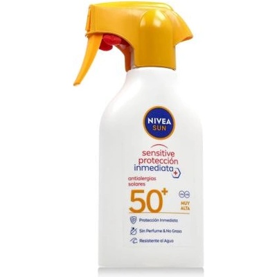 Nivea Sun Sensitive Immediate Protect Spray SPF50+ слънцезащитен спрей за чувствителна кожа 270 ml