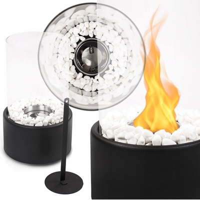 BioFireplace 17 x 27 x 17 cm černý stříbrný