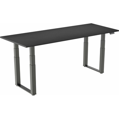 AlzaErgo Table ET2 černý + deska 160×80 cm lamino černá