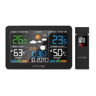 Eldonex WeatherCheck Bezdrôtová meteostanica, '-40 až +70 °C, 433 MHz, EWS-1010-BK