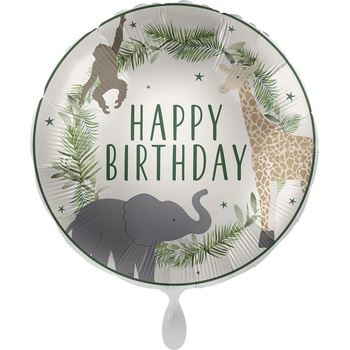 Ginger Ray Фолиев Балон "Happy Birthday" с Джунгла Тематика