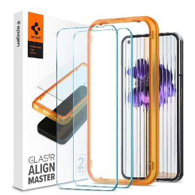Glass. Tr Align Master Tempered Glass 2 Pack - 2 броя калени стъклени защитни покрития за дисплея на Nothing Phone 1 (прозрачен)