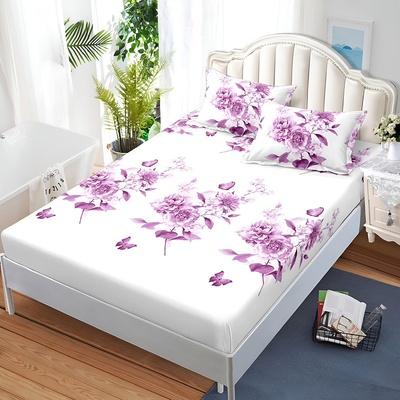 EmonaMall Долен чаршаф с ластик и две калъфки (за матрак 160x200) EmonaMall, 3 части - Модел S18418 (S18418-1000c9-H-122)