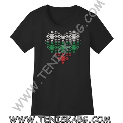 Fruit of the Loom Тениска - Бродерия Сърце