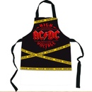 CurePink zástěra AC/DC Logo polyester