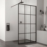 SanSwiss Параван за душ кабина SanSwiss Easy STR4P Loft 75 матово черно 140x200 см 8 мм закалено стъкло (STR4P1400675)