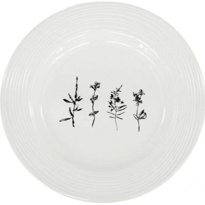 by inspire Porcelánový mělký talíř Croft Wild 27,5 cm bílá/černá